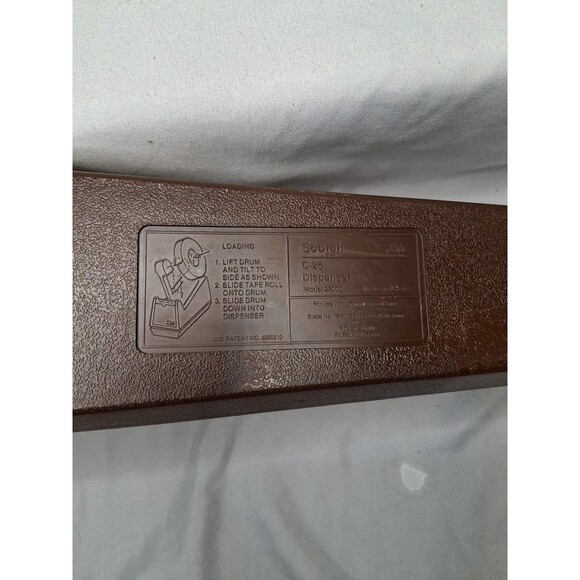 VINTAGE 3M SCOTCH C-25 COMMERCIAL WEIGHTED TAPE DISPENSER - Picture 6 of 6